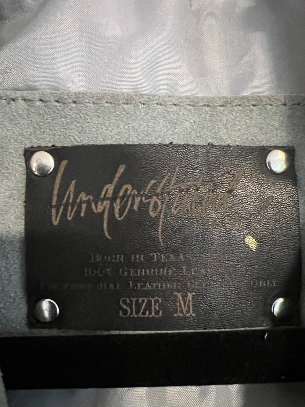 Free People Light Blue Studded Suede Biker Jacket - Picture 5 of 6